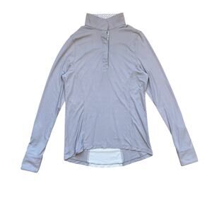 Kerrits XS Equestrian Riding Top Stretch Mock Neck Thumbholes Mesh Back